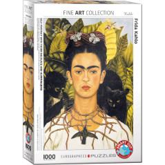 Eurographics Self-Portrait with Thorn Necklace and Hummingbird by Frida Kahlo 1000 Piece Puzzle