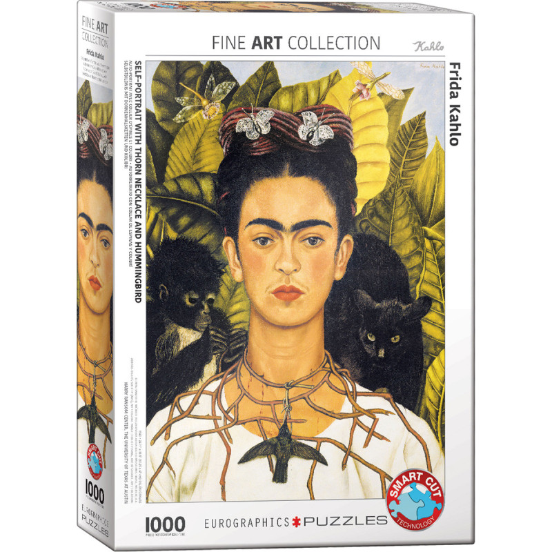 Eurographics Self-Portrait with Thorn Necklace and Hummingbird by Frida Kahlo 1000 Piece Puzzle