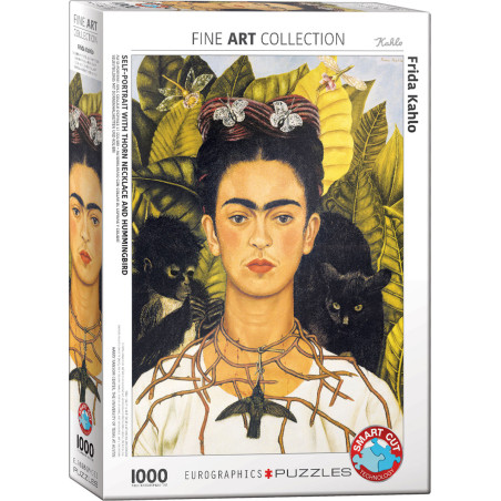 Eurographics Self-Portrait with Thorn Necklace and Hummingbird by Frida Kahlo 1000 Piece Puzzle